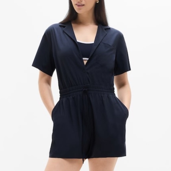 Athleta Pants - NWT Athleta Navy Avenue Romper, Size Small